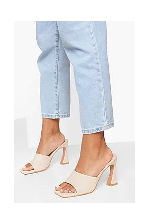 Boohoo Textured Square Toe Mule