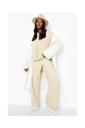 Boohoo Premium Super Soft Knit Wide Leg Trousers