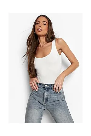 Boohoo Basic Racer Neck Bodysuit