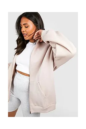 Boohoo Recycled Plus Oversized Zip Through Hoodie