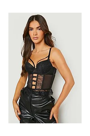 Boohoo Premium Lace Longline Corset Detail Bra