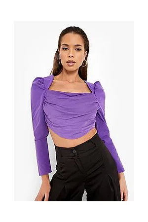 Boohoo Puff Sleeve Corset Top