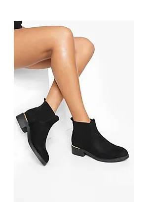 Boohoo Wide Fit Ribbed Elastic Chelsea Boots