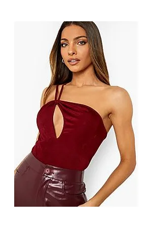 Boohoo Cut Out Asymmetric Sleeveless Bodysuit