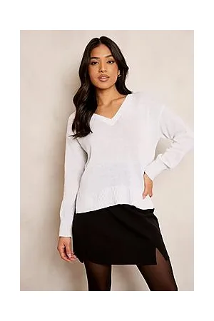 Boohoo Petite Recycled Dip Hem Jumper
