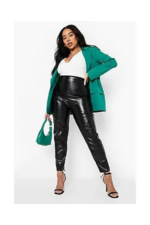 Boohoo Plus Exposed Seam Pu Leggings