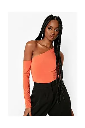 Boohoo Double Slinky Asymmetric Bodysuit