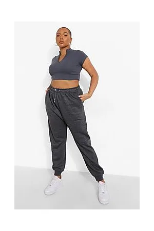 Boohoo Plus Basic Cuffed Hem Joggers