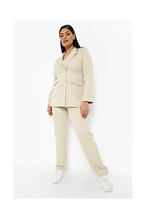 Boohoo Plus Tailored Suit Trousers