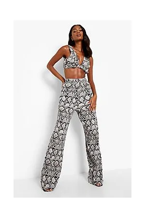 Boohoo Plisse Wide Leg Trouser