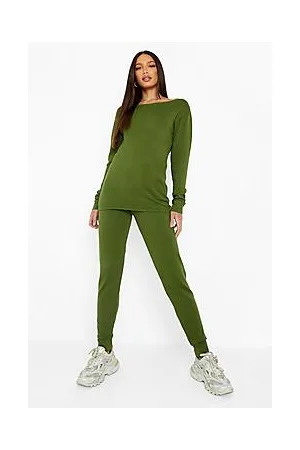 Boohoo Tall Slash Neck Light Knitted Co-Ord