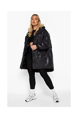 Boohoo Plus Faux Fur Hooded Parka