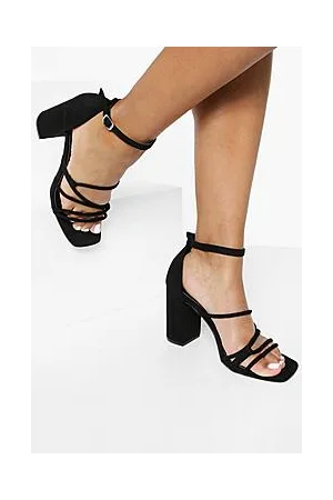 Boohoo Wide Fit Strappy Block Heeled Sandal