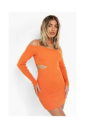 Boohoo Knitted Cut Out Strappy Mini Dress