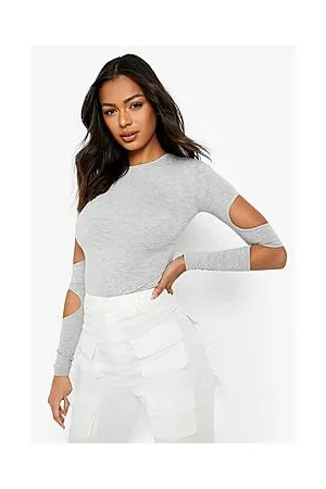 Boohoo Cut Out Detail Long Sleeve Bodysuit