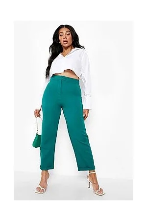 Boohoo Plus Turn-Up Suit Trousers