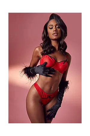 Boohoo Contrast Piping Mesh Underwire Bra