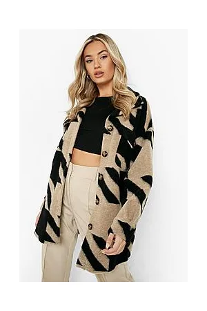 Boohoo Oversized Dogtooth Shacket