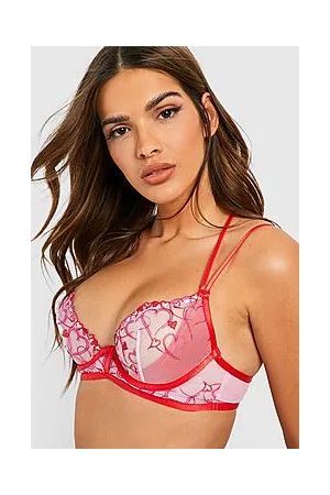 Boohoo Heart Embroidery Under Wired Bra