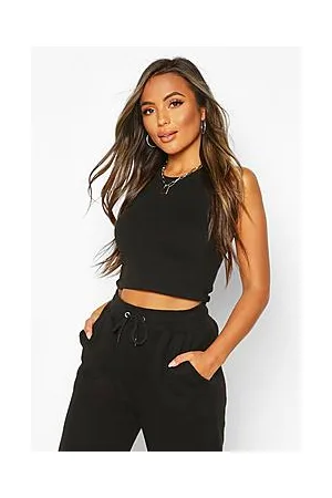 Boohoo Petite Racer Crop Top