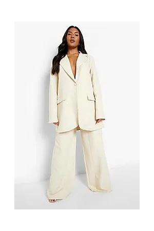 Boohoo Plus Super Wide Leg Tailored Trousers