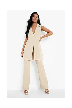 Boohoo Tall V Waist Wide Leg Trouser