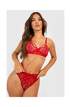 Boohoo Lace Strapping Underwire Bra