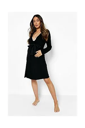 Boohoo Maternity Lace Trim Nightie And Robe