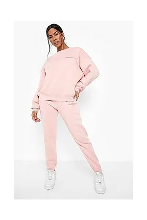 Boohoo Dsgn Text Printed Sweater Tracksuit