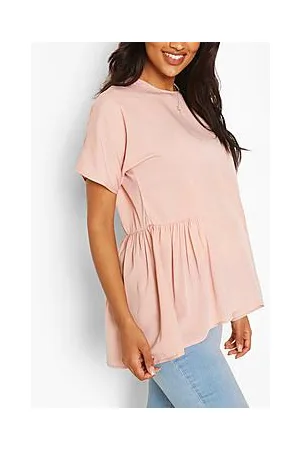 Boohoo Maternity Tunic Dip Hem Smock Top