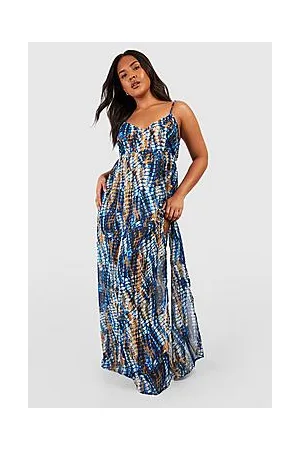 Boohoo Plus Tie Dye Maxi Beach Dress