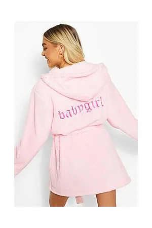 Boohoo Babygirl Embroidered Fluffy Robe