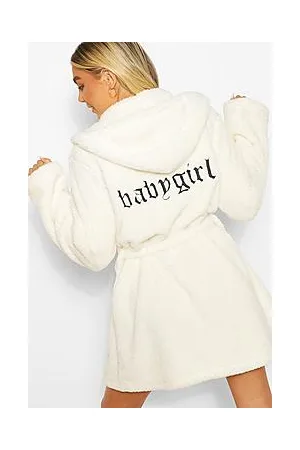 Boohoo Babygirl Embroidered Fluffy Robe