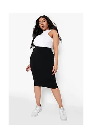 Boohoo Plus Midi Tube Skirt