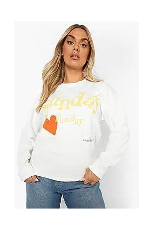 Boohoo Plus Sunday Funday Sweatshirt