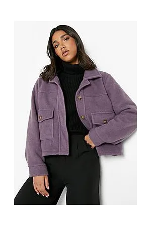 Boohoo Brushed Wool Look Shacket