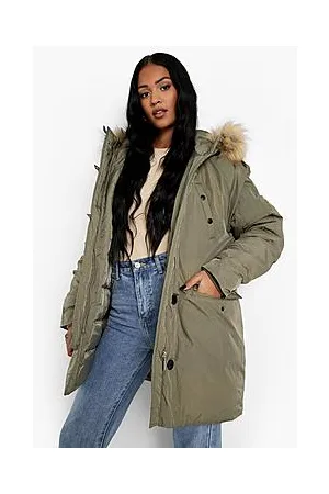 Boohoo Tall Faux Fur Hooded Parka