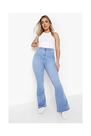 Boohoo Plus Stretch Denim Flare Jeans