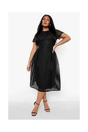 Boohoo Plus Boutique Full Skirted Prom Midi Dress