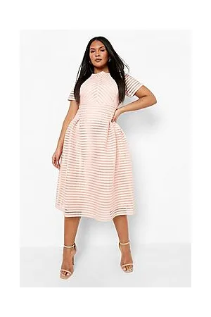Boohoo Plus Boutique Full Skirted Prom Midi Dress