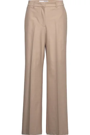 SELECTED Slfeliana Hw Wide Pant B Bottoms Trousers Suitpants Beige