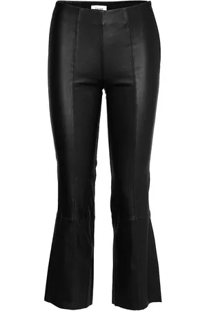 Levete Room Lr-Gloria Bottoms Trousers Leather Leggings-Housut Black
