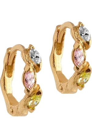 Enamel Hoops, Laia Accessories Jewellery Earrings Hoops Gold