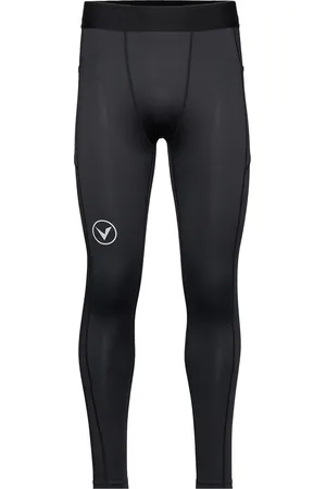 Virtus Bonder M Long Baselayer Tights W/Pocket Sport Base Layer Bottoms Black