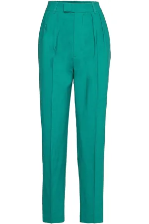 Gina Tricot Mimmi Trousers Bottoms Trousers Straight Leg Green