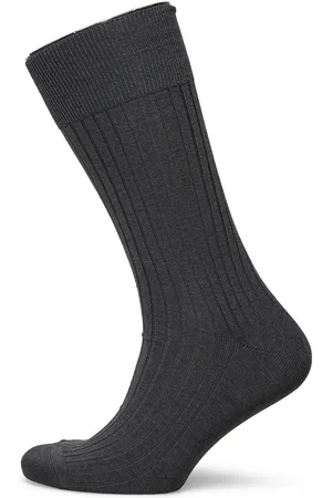 AN IVY Charcoal Ribbed Socks Underwear Socks Regular Socks Black