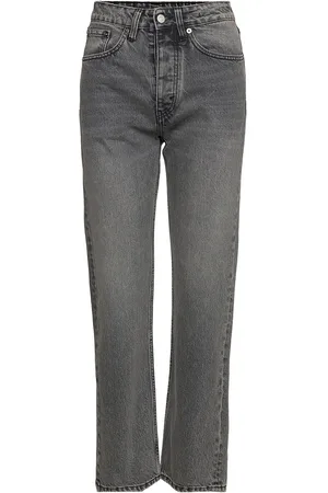 Hope Slim High-Rise Jeans Bottoms Jeans Straight-regular Black