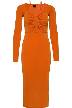Gina Tricot Lorna Midi Dress Polvipituinen Mekko Orange