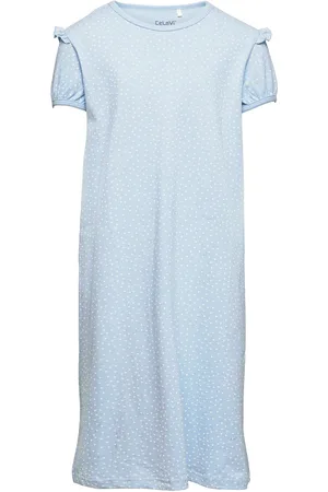 CeLaVi Nightdress Ss -Aop Dresses & Skirts Dresses Casual Dresses Short-sleeved Casual Dresses Blue