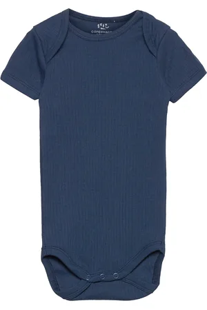 Copenhagen Colors Rib Jersey Short Sleeve Body Bodies Short-sleeved Navy